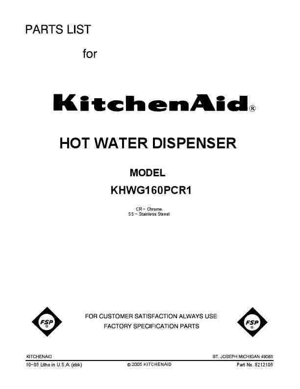 KitchenAid Water Dispenser KHWG160PCR1-page_pdf